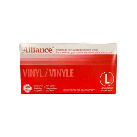 Medical Gloves - Vinyl | Powder-Free | Large | Box of 100 - Beauty Pro Supplies Canada