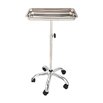 Mobile Multipurpose Tray Cart / Trolley with Removable Metal Tray - Beauty Pro Supplies Canada