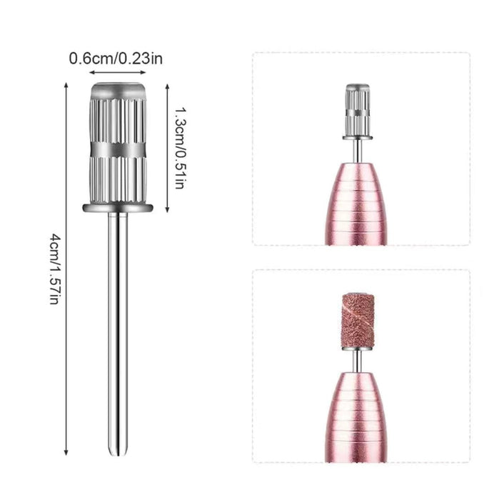 Nail Drill Bit - Mandrel Bit Sanding Drum 3/32”
