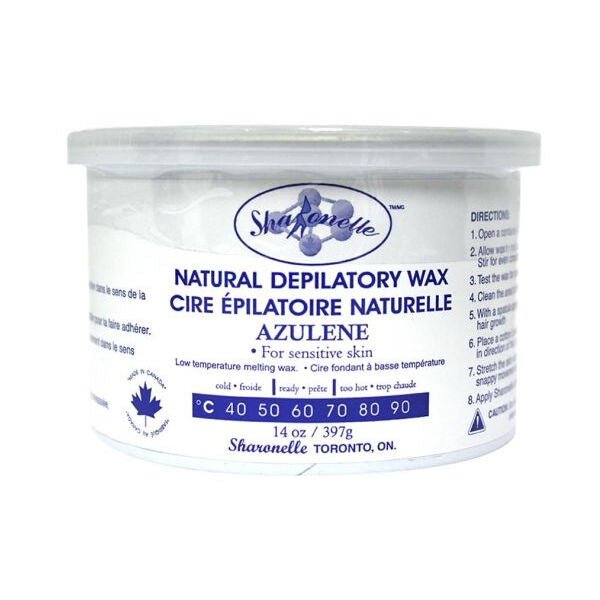 Natural Depilatory Wax for Hair Removal, Azulene (14oz / 400g) - Beauty Pro Supplies Canada