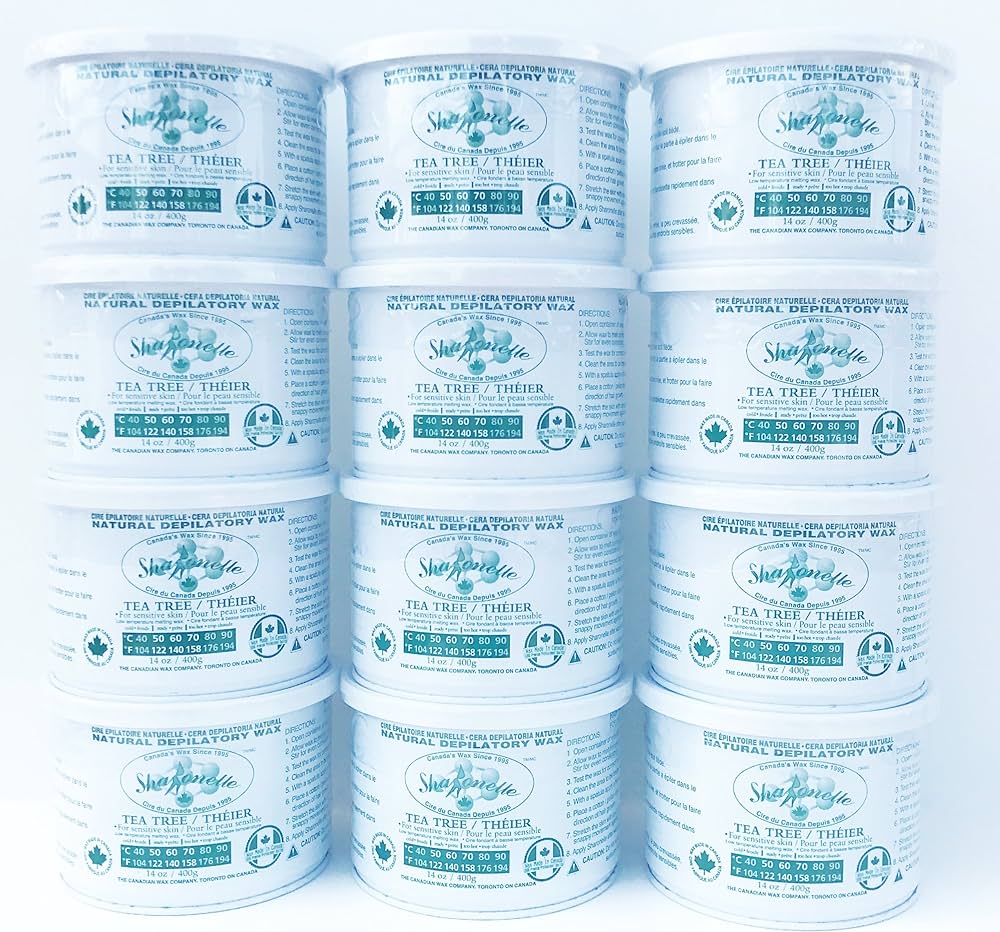 Natural Depilatory Wax for Hair Removal, Tea Tree (14oz / 400g) - Beauty Pro Supplies Canada