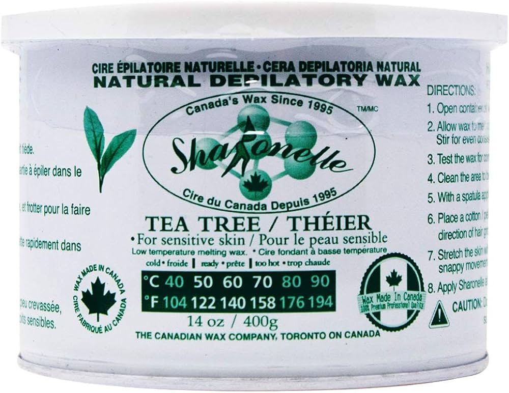 Sharonelle Tea Tree Sensitive Skin Soft Wax, 400g / 14oz