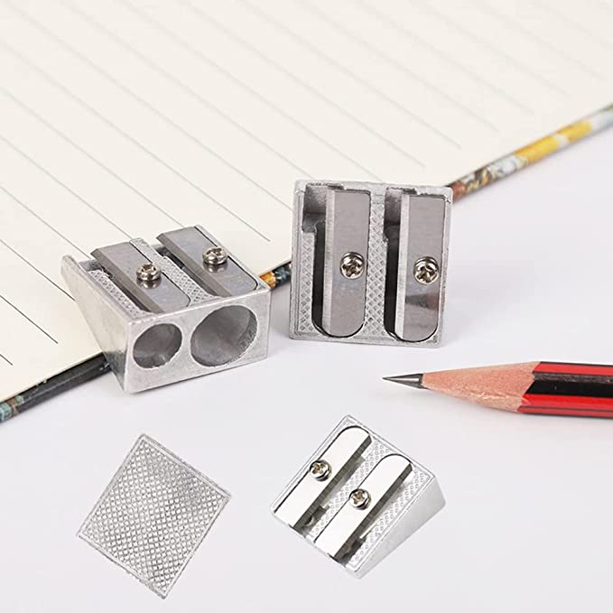 Pencil Sharpener - Double-Hole Aluminum - Beauty Pro Supplies Canada