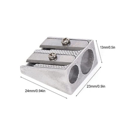 Pencil Sharpener - Double-Hole Aluminum - Beauty Pro Supplies Canada