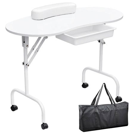 Portable Manicure Nail Table with Carrying Case
