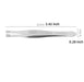 Professional Flat Tip Tweezers, Stainless Steel