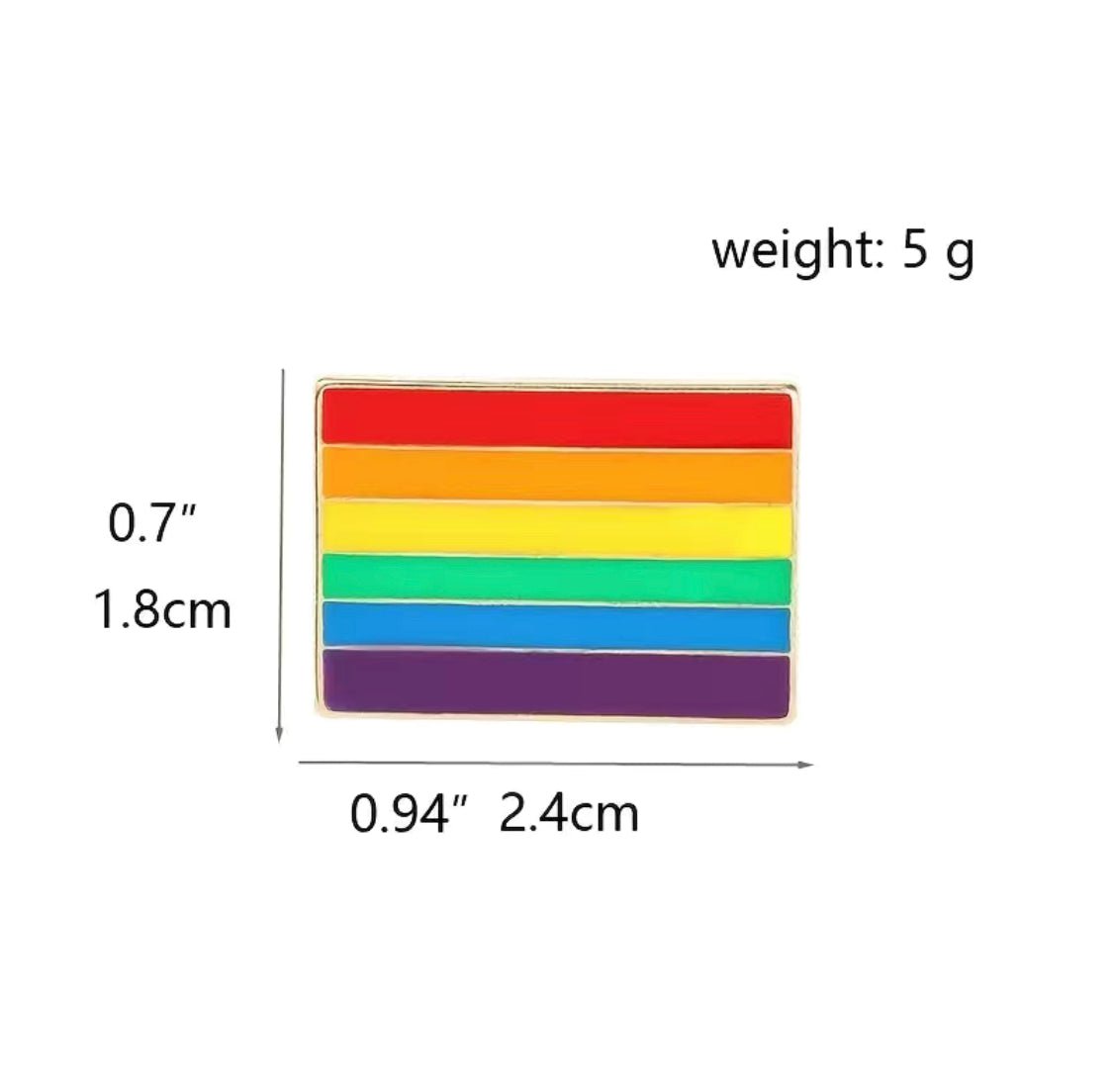 Rainbow Pride Flag Enamel Lapel Brooch Pin for Aestheticians - Beauty Pro Supplies Canada