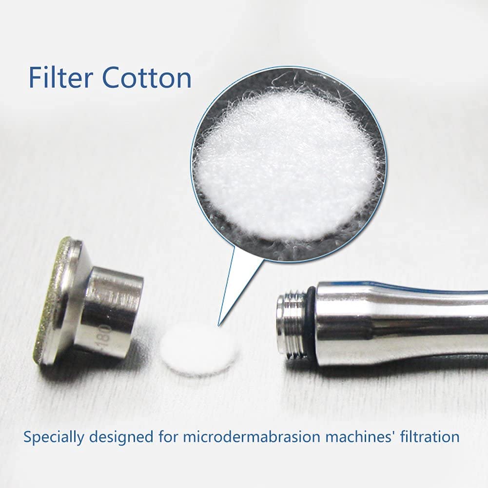 Replacement 10mm Cotton Filters for Microdermabrasion (100 pieces)