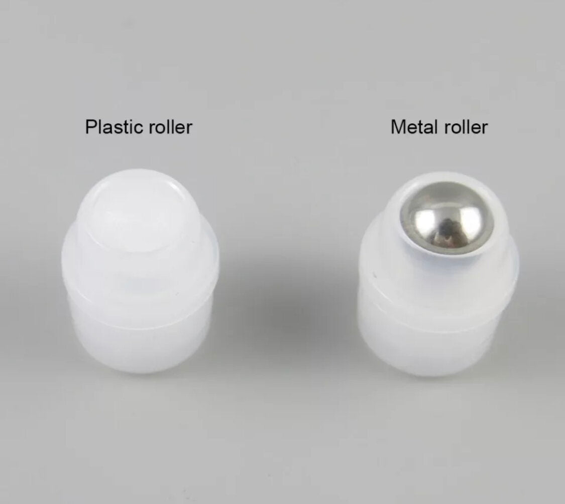 Roller Ball Bottles - Stainless Steel Ball | White | 10 mL | Pack of 6 - Beauty Pro Supplies Canada