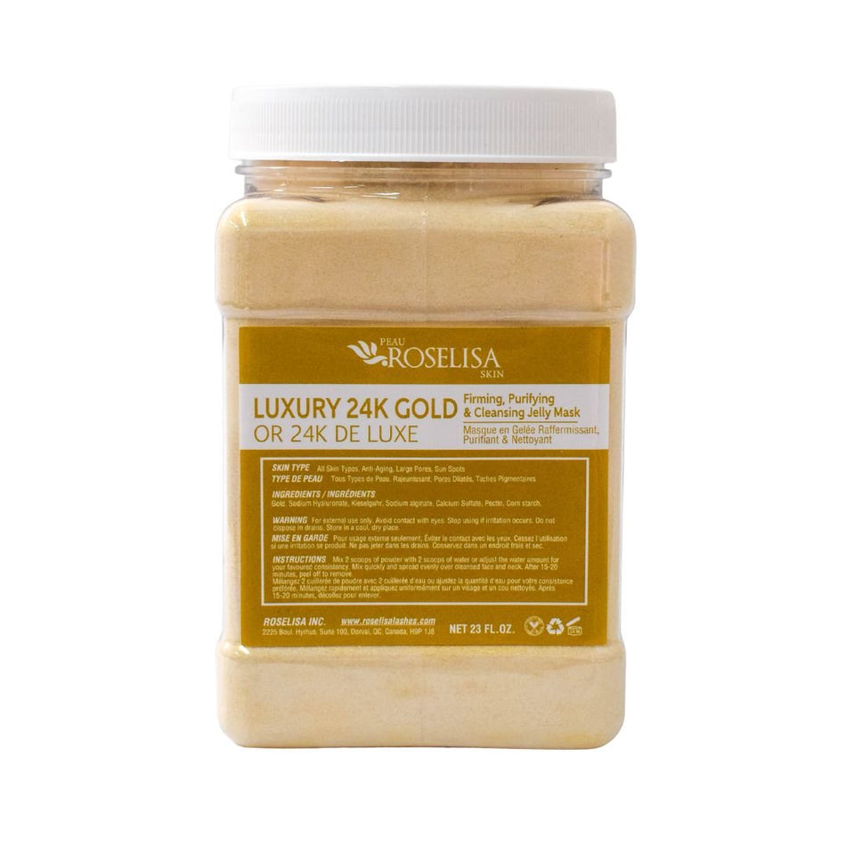 Roselisa 24K Gold Jelly Mask - Firming, Purifying & Cleansing (725 g/23 oz) - Beauty Pro Supplies Canada