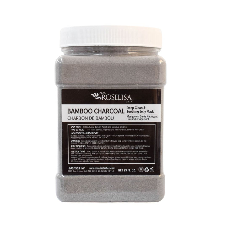 Roselisa Bamboo Charcoal Jelly Mask - Deep Cleaning & Soothing (725 g/23 oz) - Beauty Pro Supplies Canada