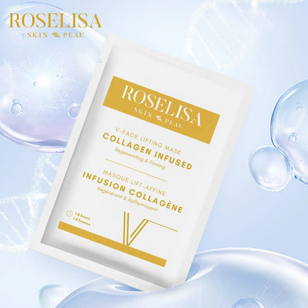 Roselisa V-Face Lifting Collagen Infused Mask - Regenerating + Firming - Beauty Pro Supplies Canada