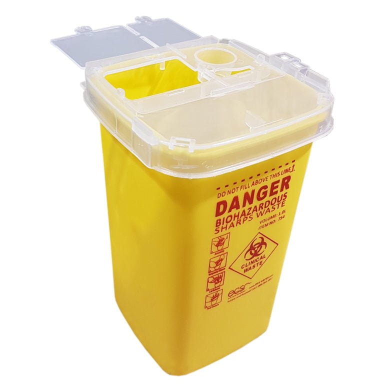 Sharps Container, Yellow 1 qt (0.95 Liter)