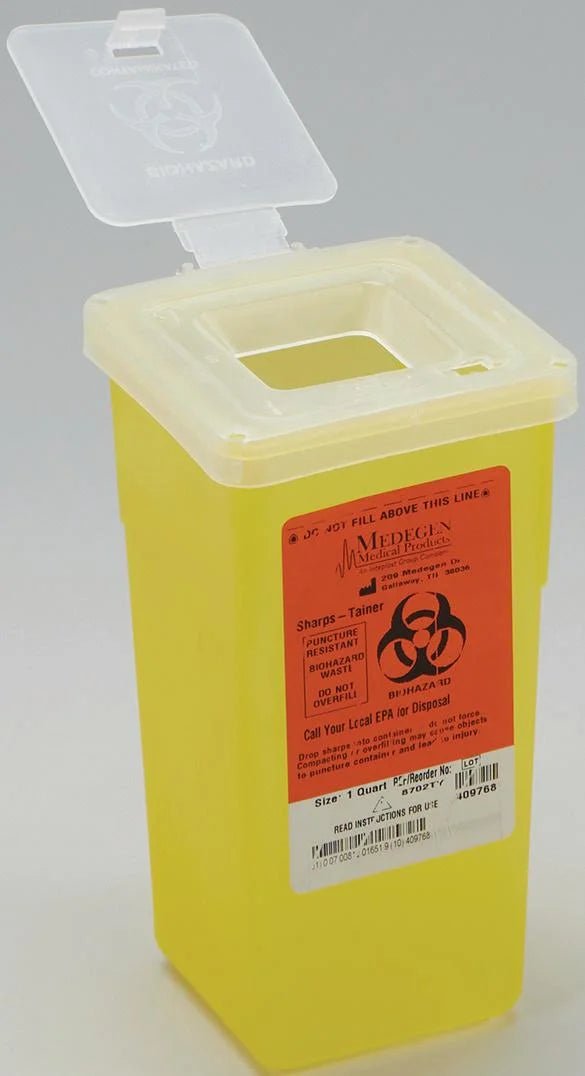 Sharps Container, Yellow 1 qt (0.95 Liter)