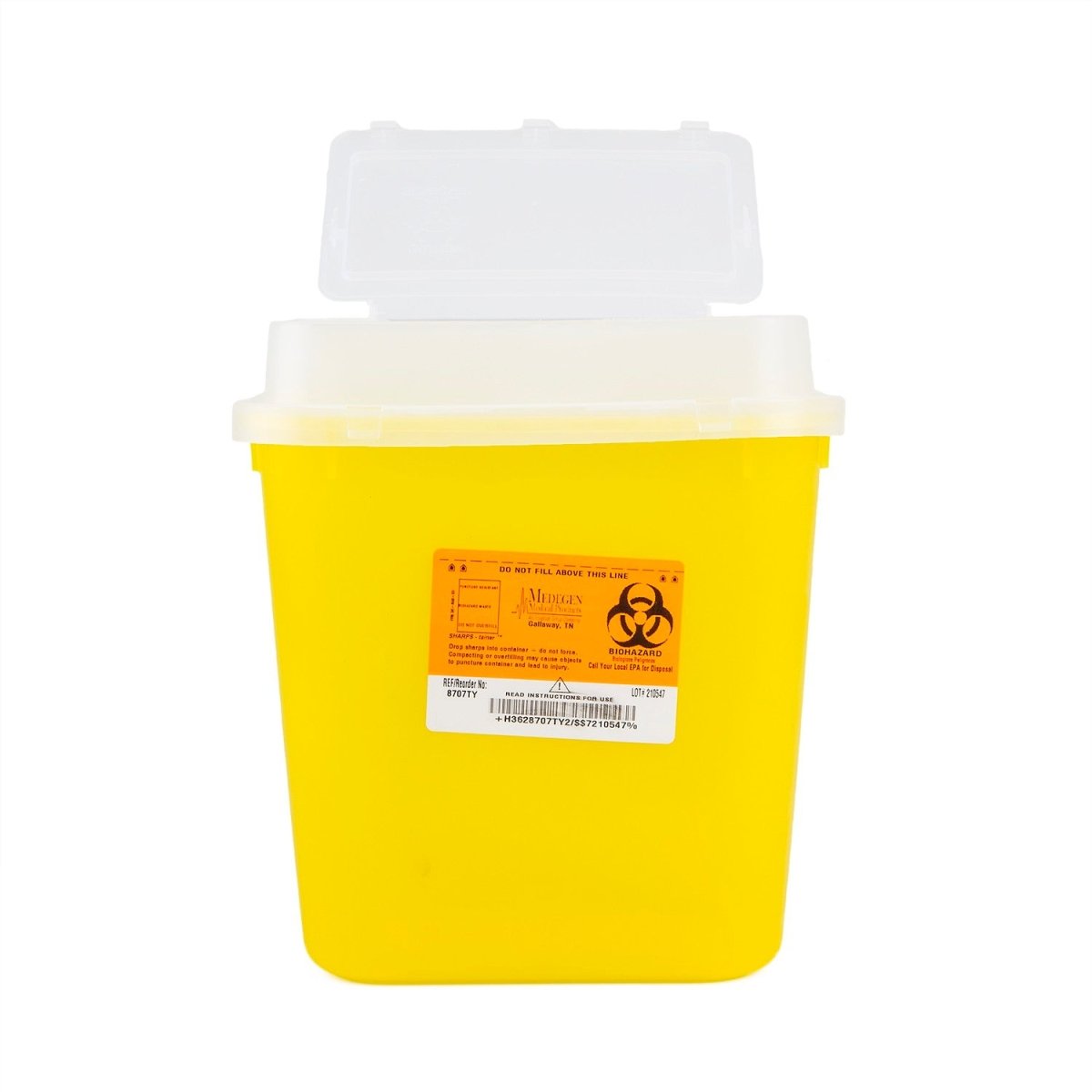 Sharps Container, Yellow 5.4 qt (5.1 Liter)