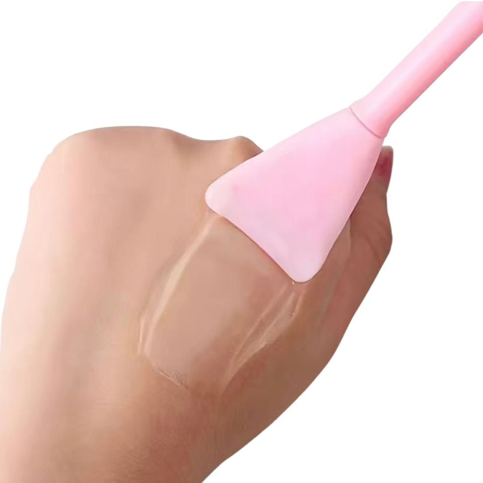Silicone Facial Mask Brush, 5” Dual Ended (Pink)
