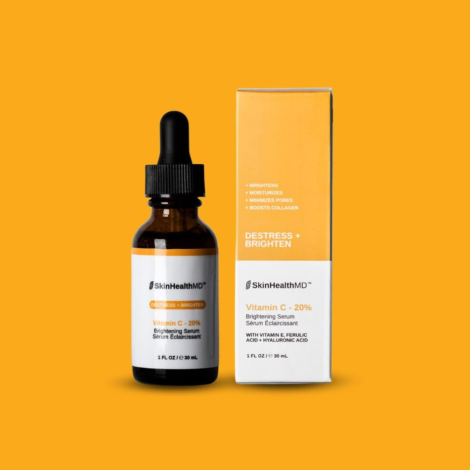 SkinHealthMD Vitamin C 20% Brightening Serum | Destress + Brighten Series (1 oz/30ml) 