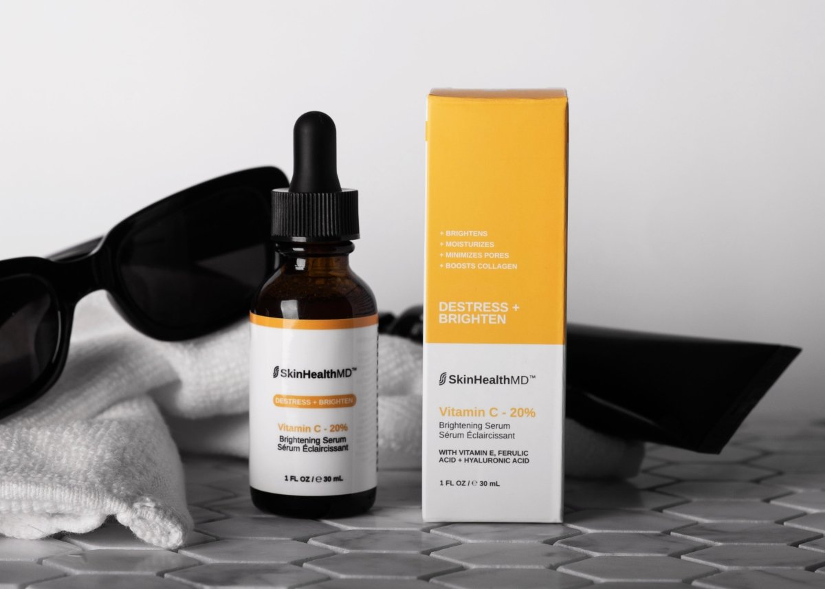 SkinHealthMD Vitamin C 20% Brightening Serum | Destress + Brighten Series (1 oz/30ml)