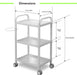 Spa Facial Cart / Trolley with Facial Bowl Holder, White