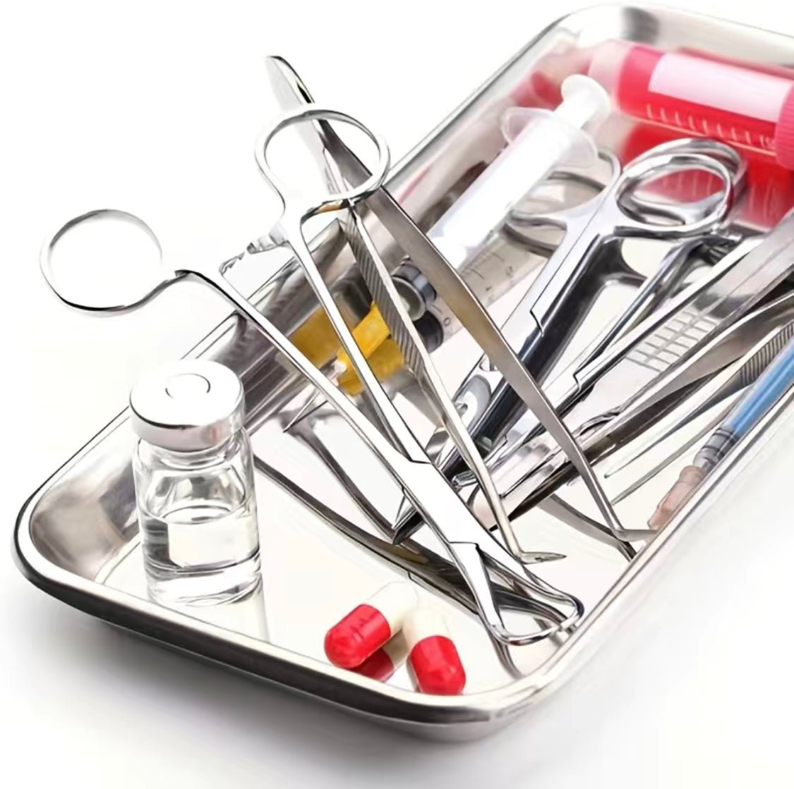 Stainless Steel Surgical Tray, Small (8.9” x 4.7”)