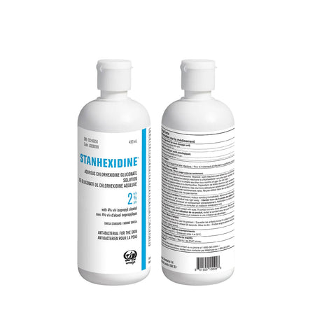 Stanhexidine ® Skin Cleanser 2% Aqueous, Chlorhexidine Gluconate 2% with 4% Isopropyl Alcohol, 450ml - Beauty Pro Supplies Canada