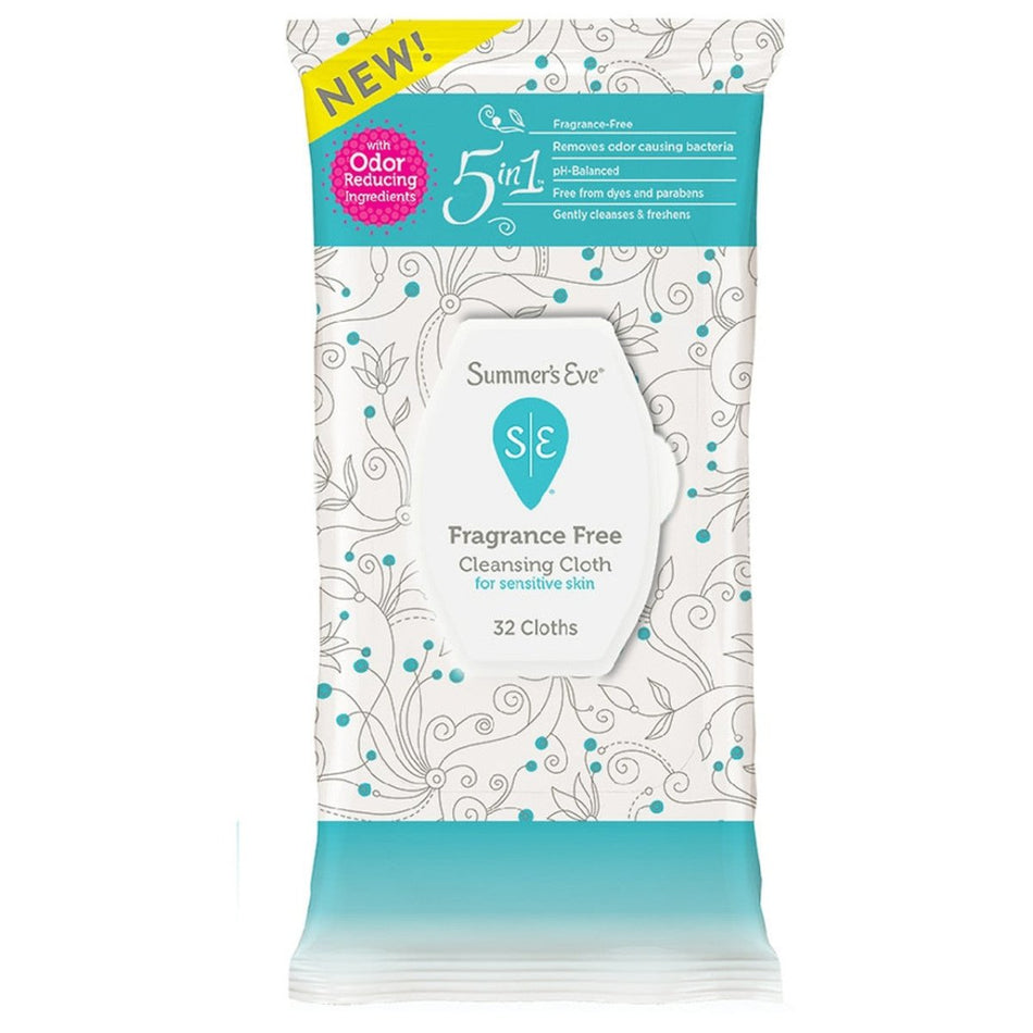 Summer’s Eve Cleansing Cloths - Fragrance Free | pH-Balanced, 32 ct - Beauty Pro Supplies Canada