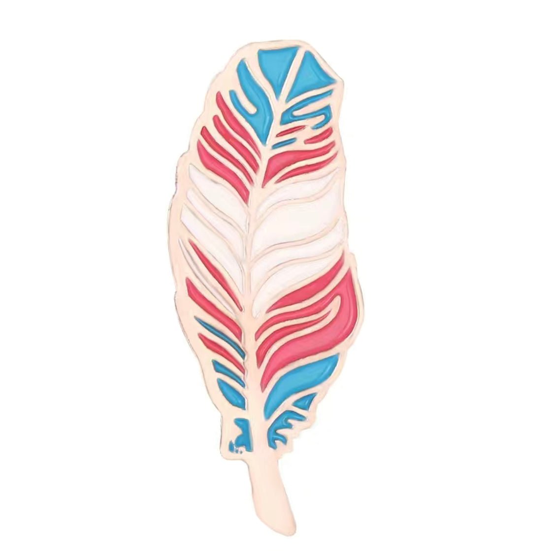 Transgender Flag Two Sprit Feather Enamel Lapel Brooch Pin for Aestheticians - Beauty Pro Supplies Canada