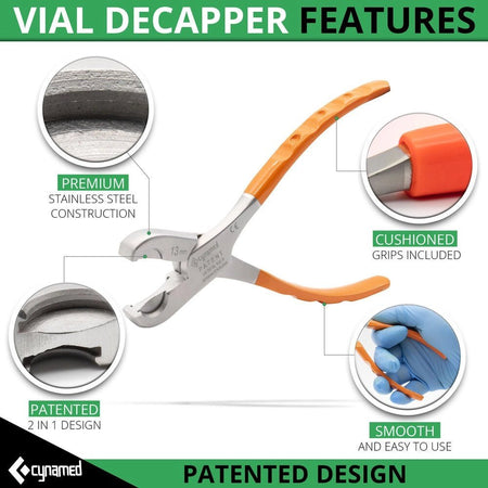 Medical Grade Vial Decapper Tool, Decapper Pliers for Botox + Injectables
