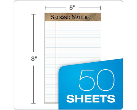 Writing Pads 5" x 8" Legal Rule, 50 Sheets/pad (12 Pack)