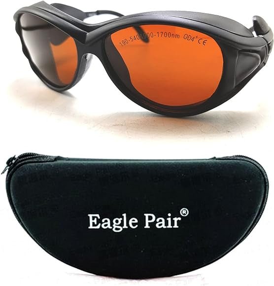 eagle pair laser goggles YAG Laser Protection Safety Goggles, CE EP-1A-2 IR (190nm-540nm +  900-1700nm) — Beauty Pro Supplies Canada